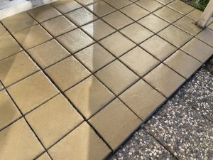 Non-skid floor coating on concrete