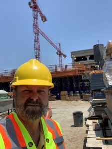 john sotter testing a new parking structure with pendulum tester