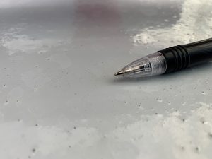 Slippery epoxy floor close-up