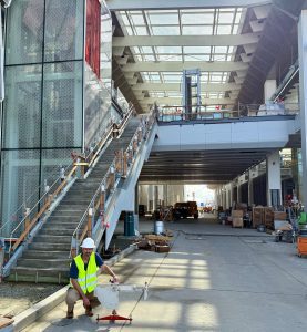 ASTM E303 slip resistance testing for LAX Metro train station